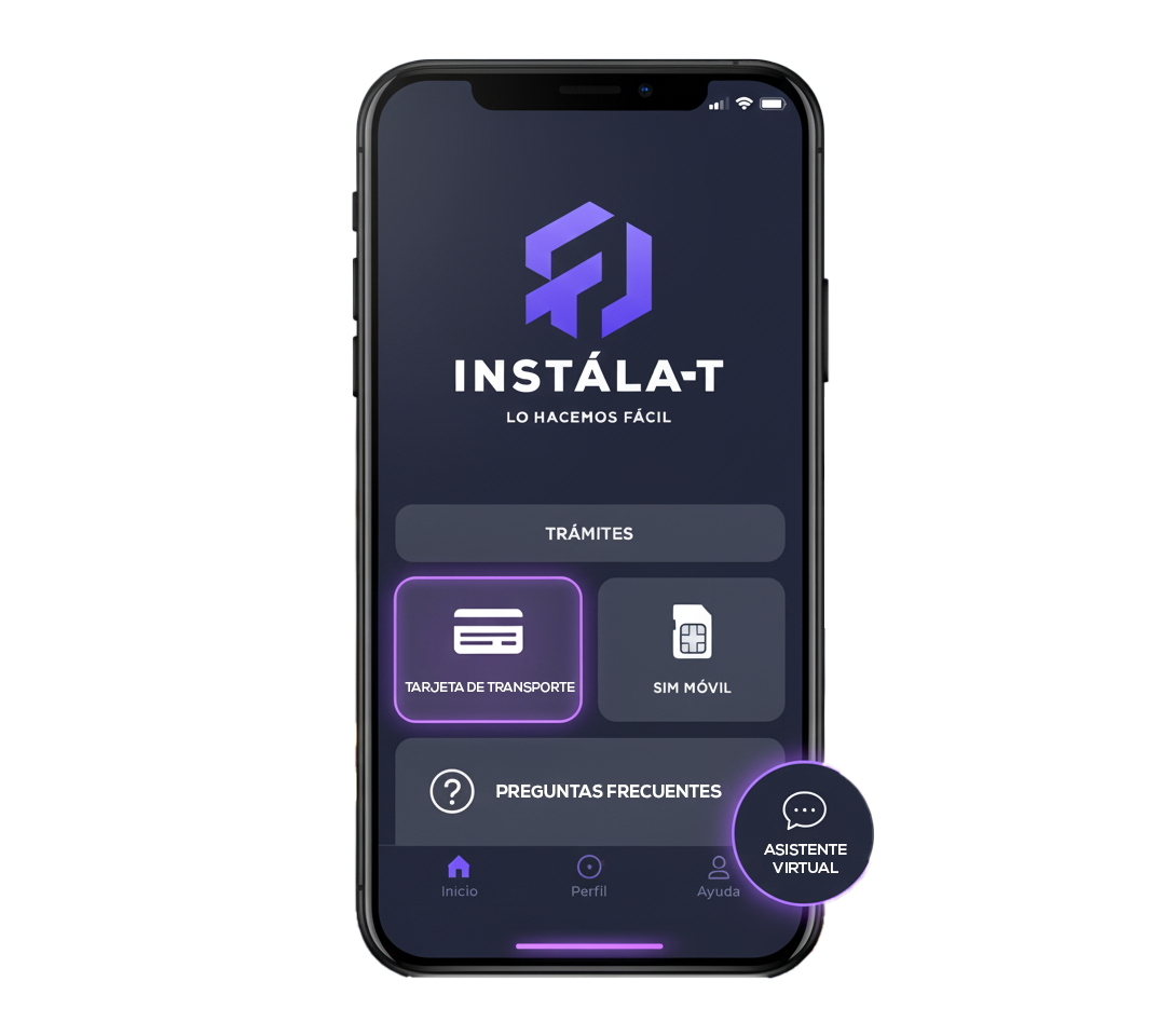App Instála-T en móvil